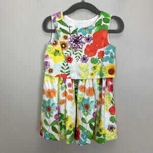 Cherokee Floral Dress Tiered Layered Toddler Girl 2T Spring Summer